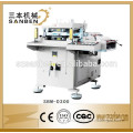 (SBM-D300) continous roll to roll label die cutting machine, automatic roll to sheet sticker die cutting machinery with unwinder